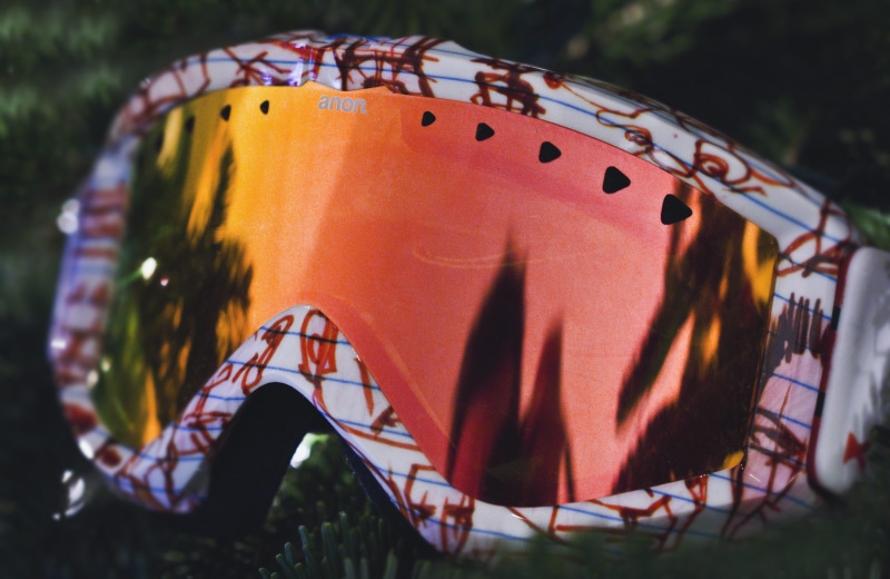 nature, goggle, focus, frames, snow, photography, equipment, tree, selective focus, ski, orange color, pattern, outdoors, sports, goggles, orange, shallow