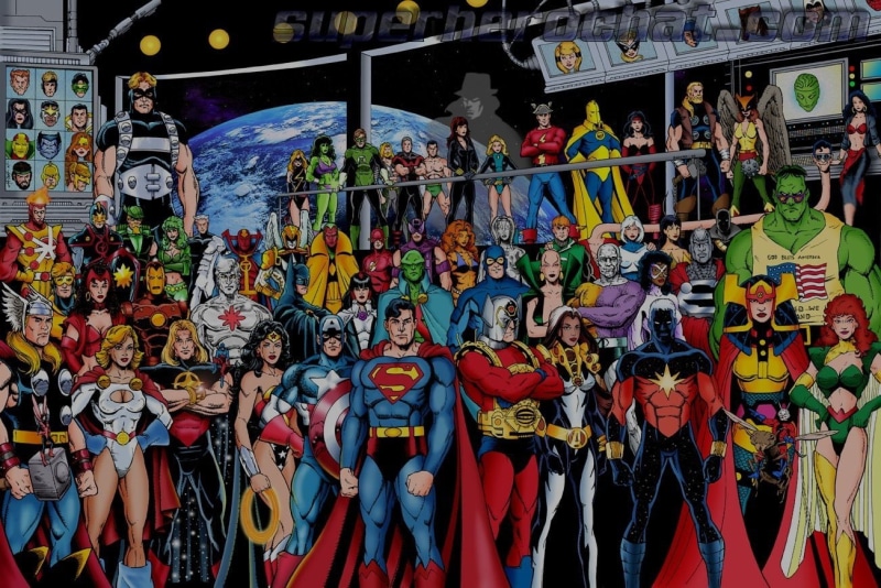 Thor, Captain America, 720P, Green Arrow, Wonder Woman, Collage, Flash, Iron Man, Cheetara, Comics, Batman, Green Lantern, Red Tornado, Power Girl, Superman