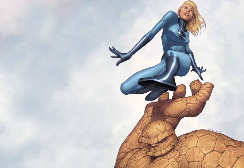 Comics, Invisible Woman, Fantastic Four, Thing (Marvel Comics), 720P
