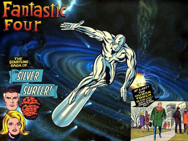 Comics, Fantastic Four, Thing (Marvel Comics), Silver Surfer, Mister Fantastic, 720P, Invisible Woman
