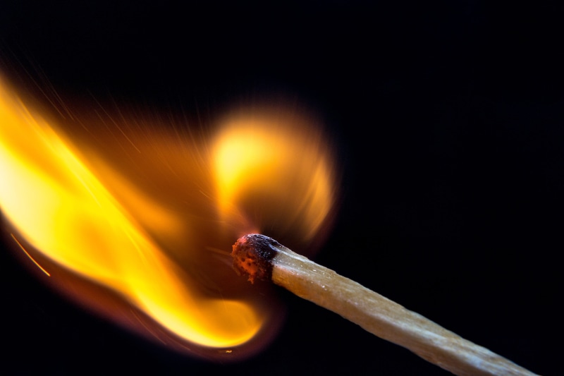 indoors, matchstick, Match, Macro, yellow, lighting, heat - Temperature, wooden, burnt, communication, close-up, match - lighting equipment, burning, igniting