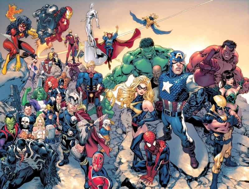 Black Bolt, Iron Man, War Machine, White Witch (Marvel Comics), Hulk, Medusa (Marvel Comics), sculpture, Captain America, Inhumans (Marvel Comics), multi colored