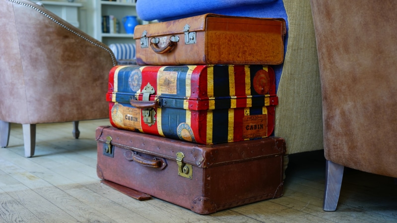 wood - material, stacked, stack, journey, supermarket, consumerism, variation, furniture, market, store, antique, bags, day, still, pile, luggage, items