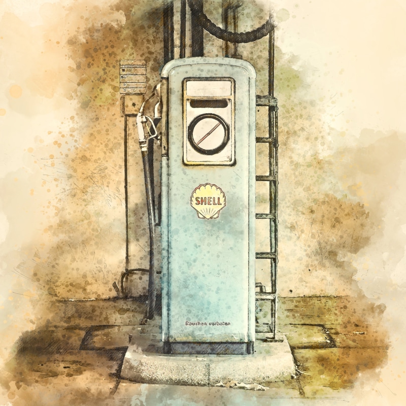 old, painting, metal, 2K, day, historically, sign, dispenser, energy, wall - building feature, vintage, information, automotive, building, entrance, information sign