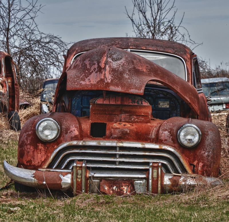 auto, day, rusted, tree, antique, classic, brown, transport, run-Down, abandoned, junkyard, mode of transportation, broken, Vintage, old-fashioned, field