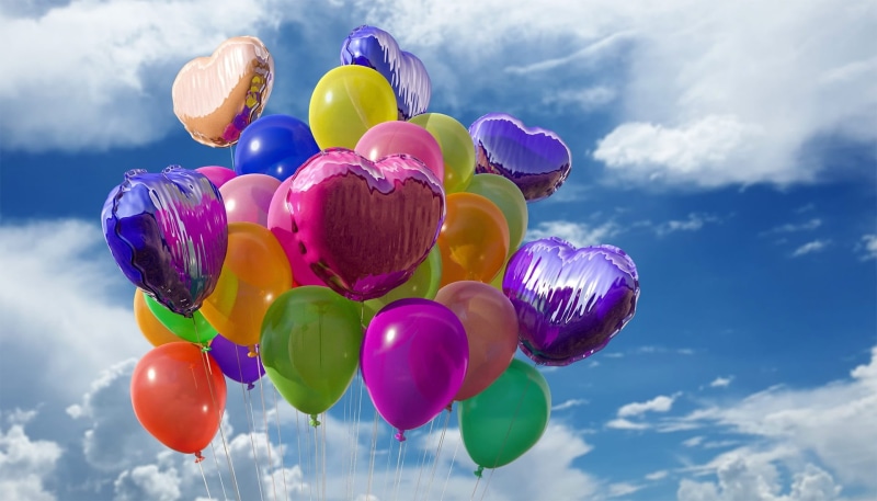 clouds, hollow, cloud, 1080P, the playground, helium, line, variation, vibrant color, colors, balloons, plastic, party - social event, light, decoration
