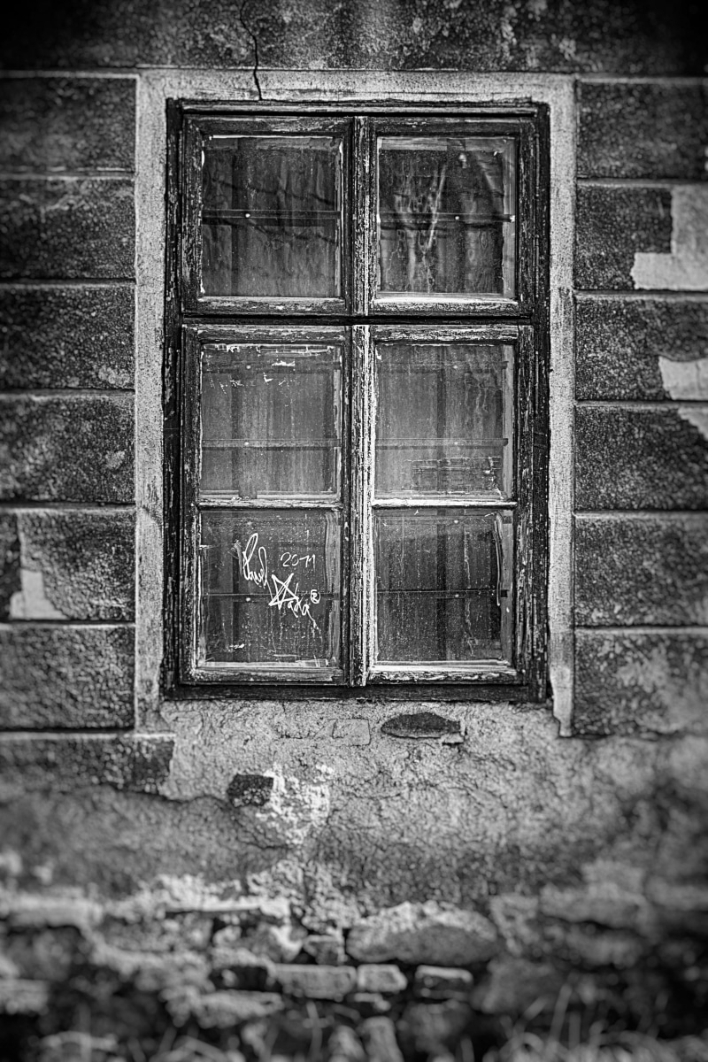 brick wall, brick, glass - material, built structure, the secrets of, house, grate, closed, no people, wall, window, grid, basket case, old house, vanished time