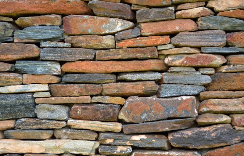 grunge, surface, time, structure, pattern, solid, stone wall, brown, stack, rough, rock, exterior, no people, background, multi colored, 4K, texture, stone - object
