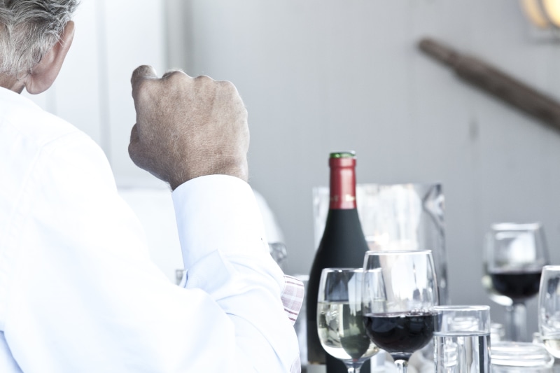 drink, bottle, holding, red wine, indoors, old man, adult, drinking, wine, relaxation, 5K, alcohol, wine glasses, healthcare, business, glass, health