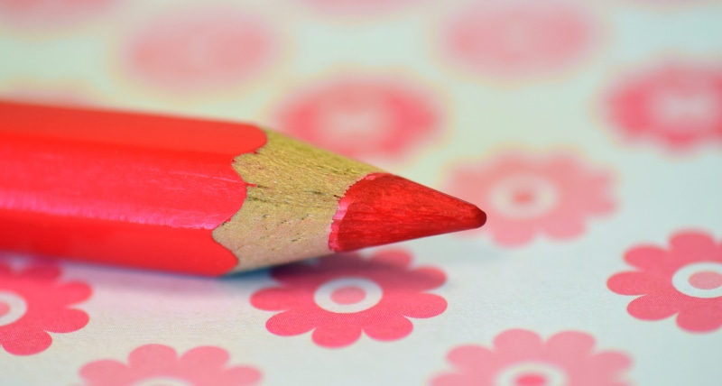 art and craft equipment, children, floral, focus, red, studio shot, wood pen, photography, color pencil, rubber, colored pencil, pen, art and craft, red color