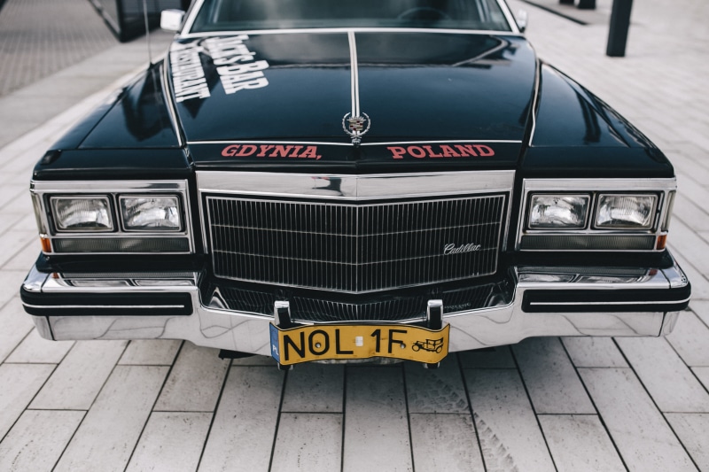 close, old, number, sports race, communication, 4K, speed, no people, black cadillac, american, chrome, closeup, mode of Transport, Close up, security