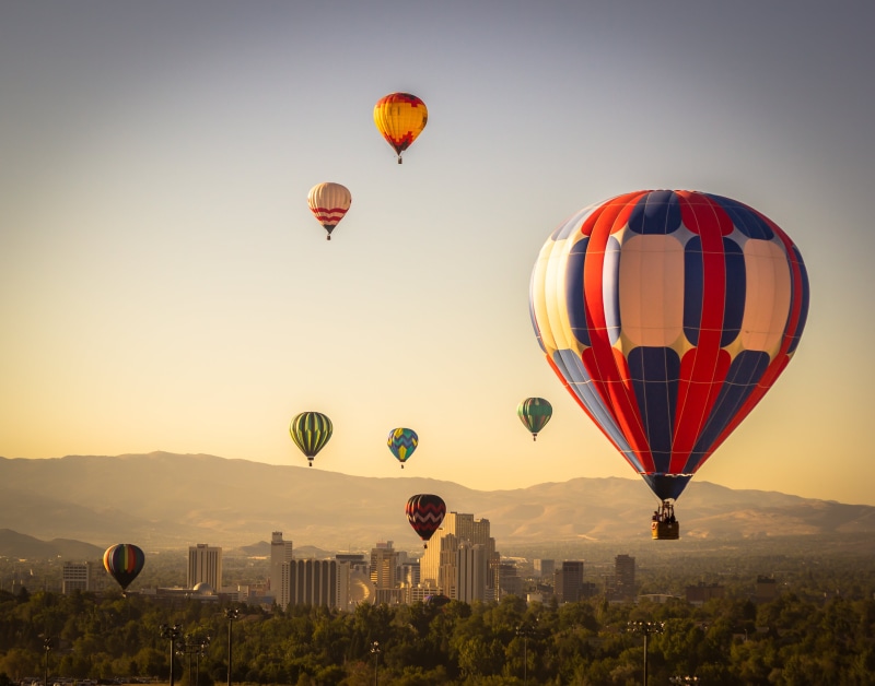 hot Air Balloon, flying, hot air balloons, outdoors, reno, air, multi Colored, balloons, air Vehicle, cappadocia, travel, 2K, hot, transportation, basket