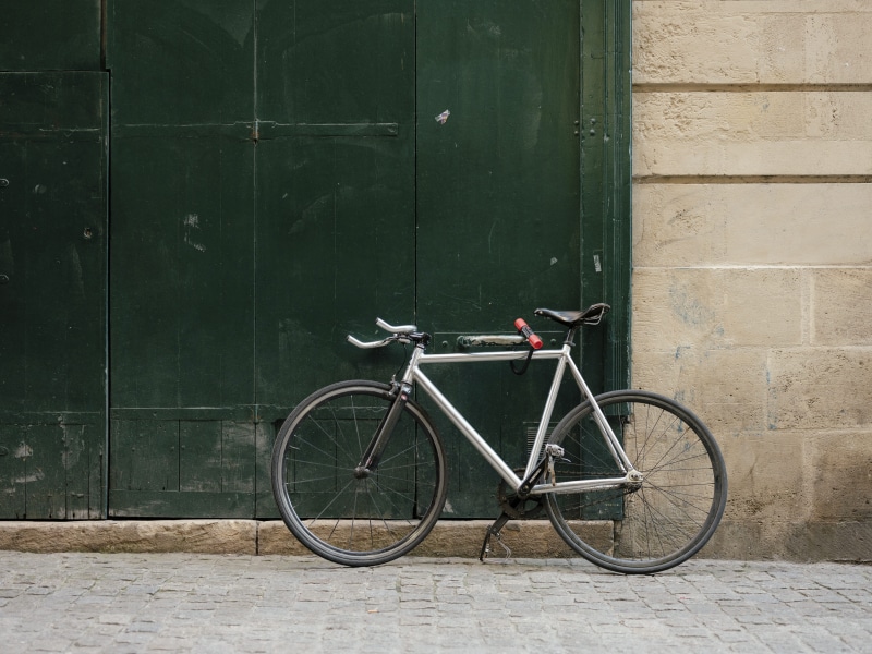 bordeaux, day, land vehicle, machine, cycle, architecture, chromed, no people, fixed gear, footpath, france, protection, chrome, path, building exterior