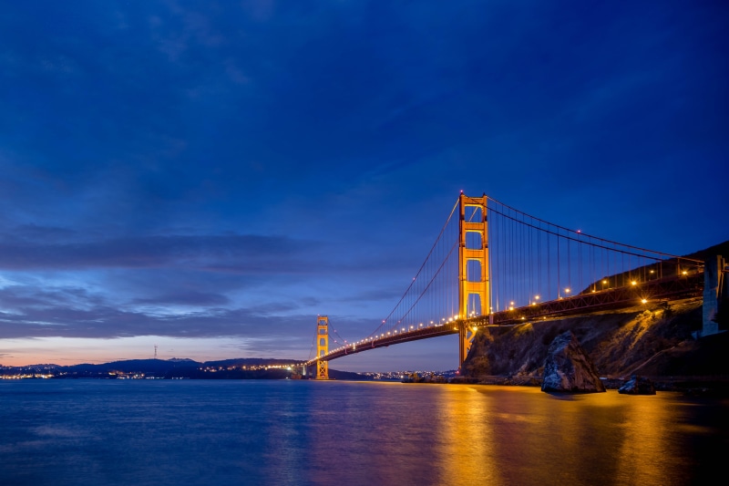 san Francisco County, bridge - Man Made Structure, ocean, san  francisco, 6d, sky, uSA, sunset, blue ocean, architecture, morning, ggb, california, canon