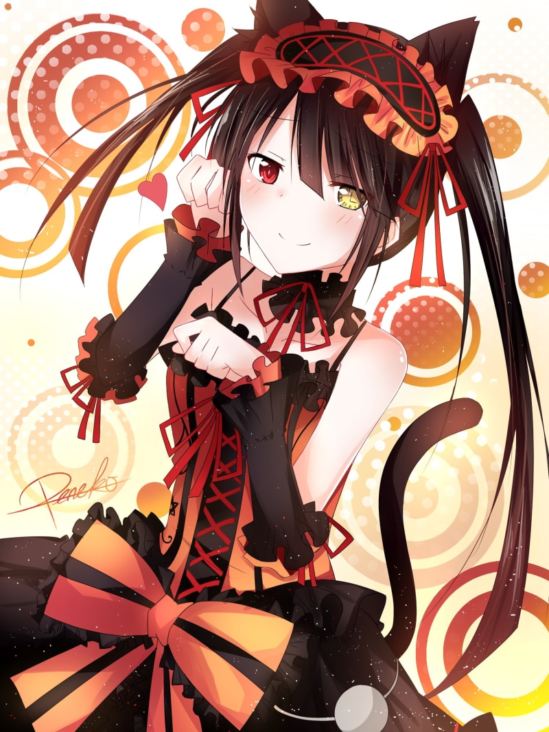 1080P, Tokisaki Kurumi, Date A Live, anime, anime girls, animal ears
