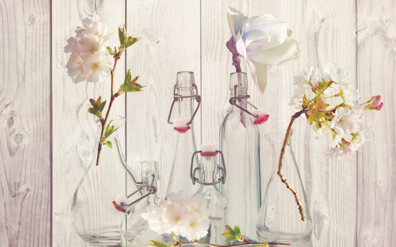 background, flower vases, flowers, freshness, close-up, no people, clear, glasses, plant, interior decoration, wood paneling, composing, hell, flower, transparent