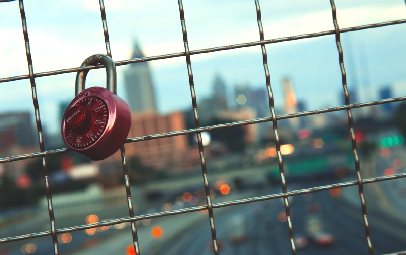 love, close-up, fence, lattice, love lock, lock, security, heart shape, 5K, barrier, metal, safety, hanging, chainlink fence, focus on foreground, padlock