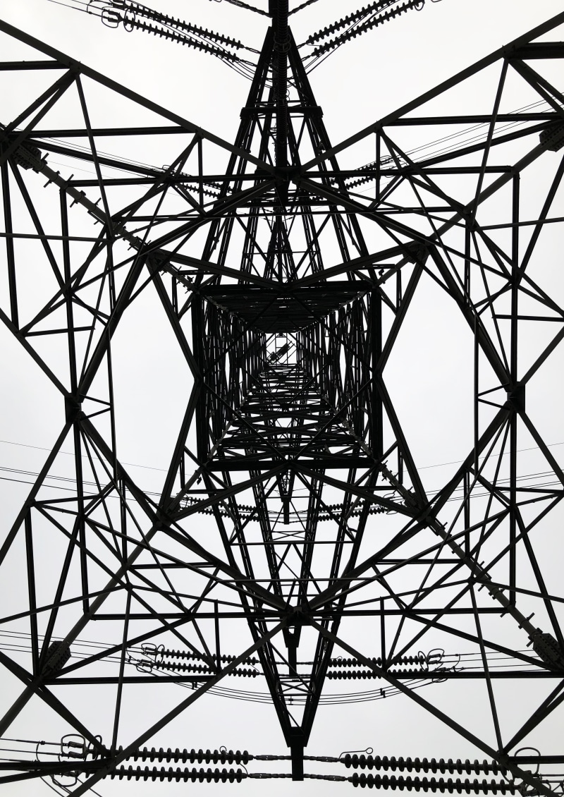 nature, day, sky, lattice tower, power, overhead powerline, built structure, electricity, connection, powerline, metal, lines, directly below, circuit