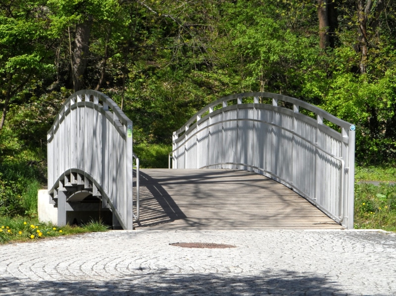 refreshment, leisurely, rest, plant, parkweg, bush, metal, promenade, entrance, crossing, footpath, no people, 4K, closed, bridge, relaxation, peaceful