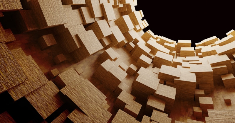 no people, objects, architecture, photography, still life, wood - material, repetition, built structure, block, pattern, sunlight, passage, timber, tube
