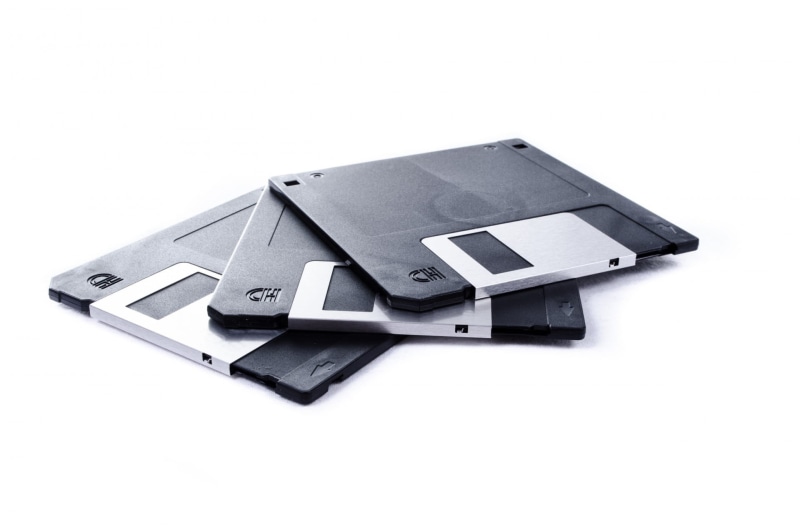 media, three, house, white, diskette, memory, object, residential building, building, obsolete, isolated, blank, equipment, computing, record, grey, housing development