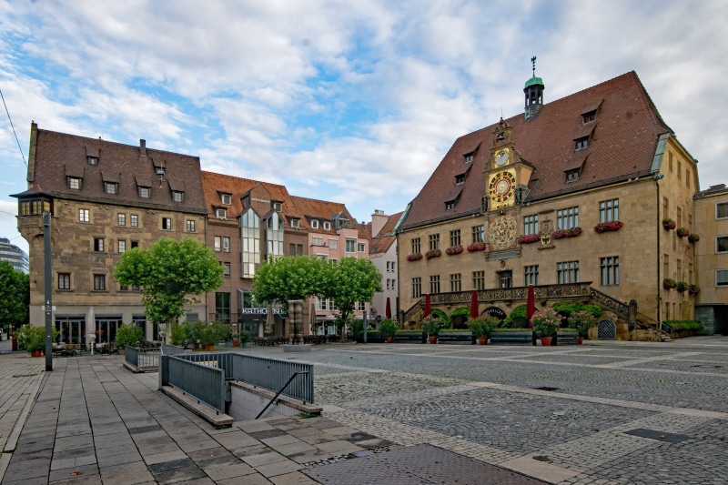 travel destinations, nature, paving stone, city, old building, residential district, marketplace, the past, old, old town hall, old town, town, cloud - sky