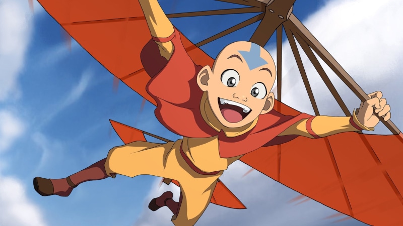 Avatar (Anime), Flying, cloud - sky, arts culture and entertainment, Bold, symbol, Aang (Avatar), emotion, social issues, event, fun, people, festival