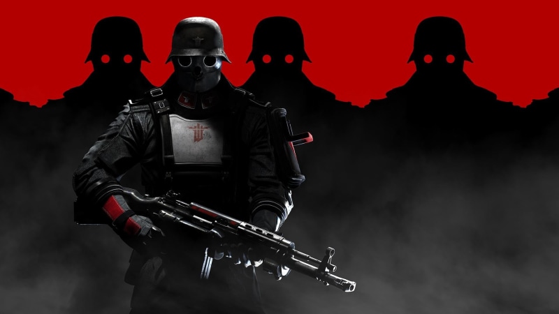 silhouette, clothing, night, uniform, 1080P, rifle, black color, holding, government, aggression, digital, armed forces, law, gun, standing, Wolfenstein: The New Order