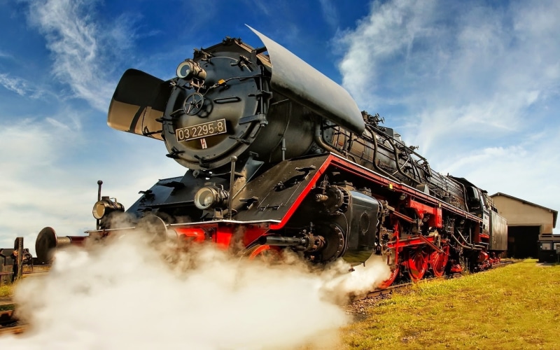 1080P, train, steam locomotive