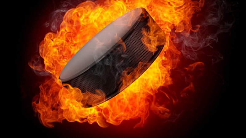 fire, 1080P, explosion, ice hockey, puck