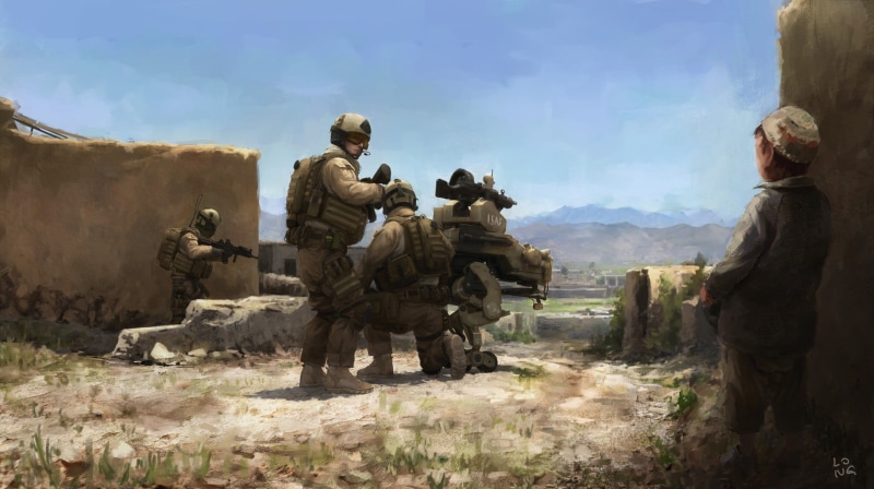 army soldier, war, uniform, group of people, digital art, nature, military uniform, turret, painting, people, adult, day, artwork, soldiers, soldier, full length