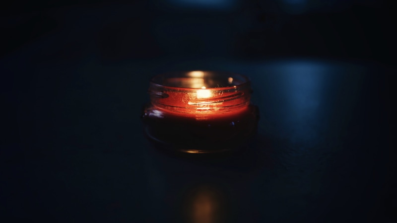  candle, illuminated, contrast, melting, comfort, glowing, heat - temperature, burning, 5K, flame, 2018, glow, selective focus, moody, single object