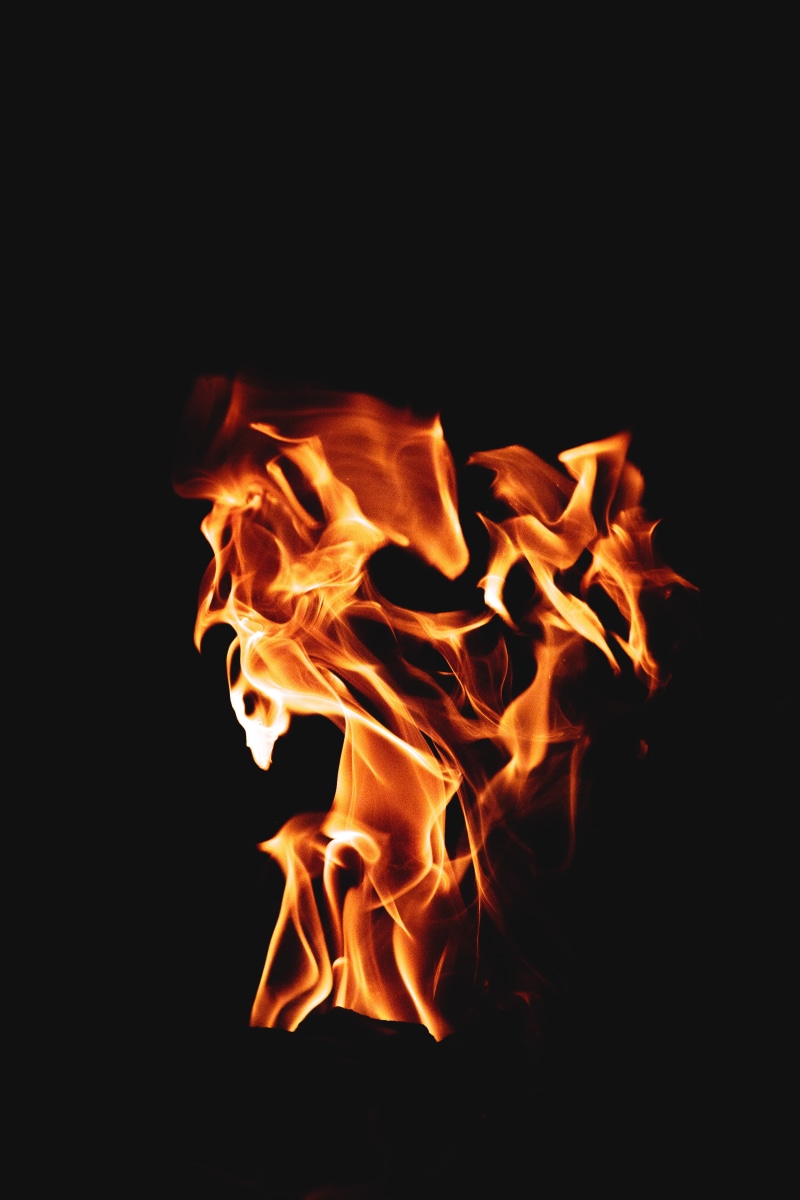 night, cut out, 5K, warmth, fire - natural phenomenon, minimal, warning sign, studio shot, flames, burning, dark, no people, orange color, campfire, heat - temperature