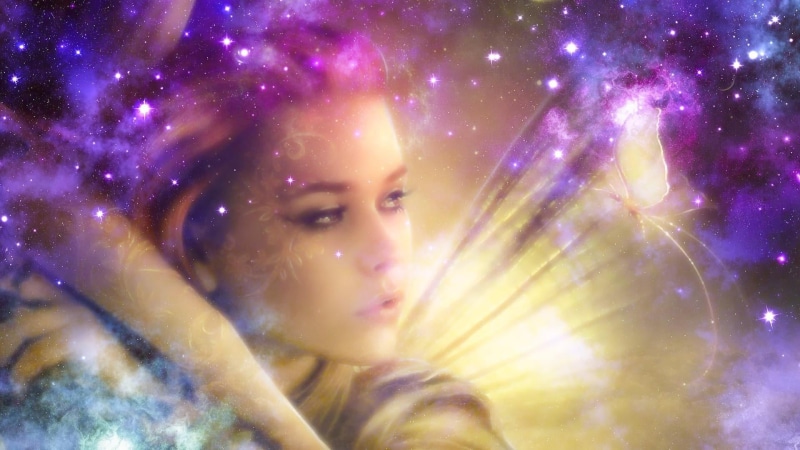 stars, child, portrait, multi colored, special effects, beauty, emotion, girl, night, silhouette, offspring, contemplation, illuminated, astronomy, universe
