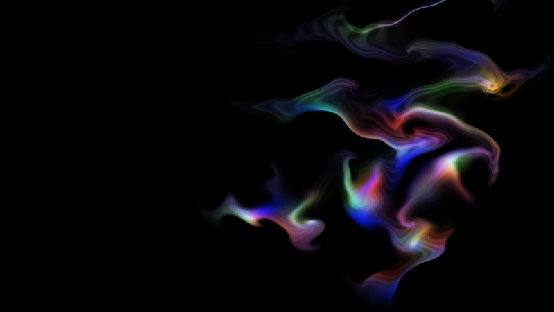 ethereal, copy space, black background, colorful, 1080P, close-up, purple, smoke - physical structure, darkness, changing form, burning, pattern, flame
