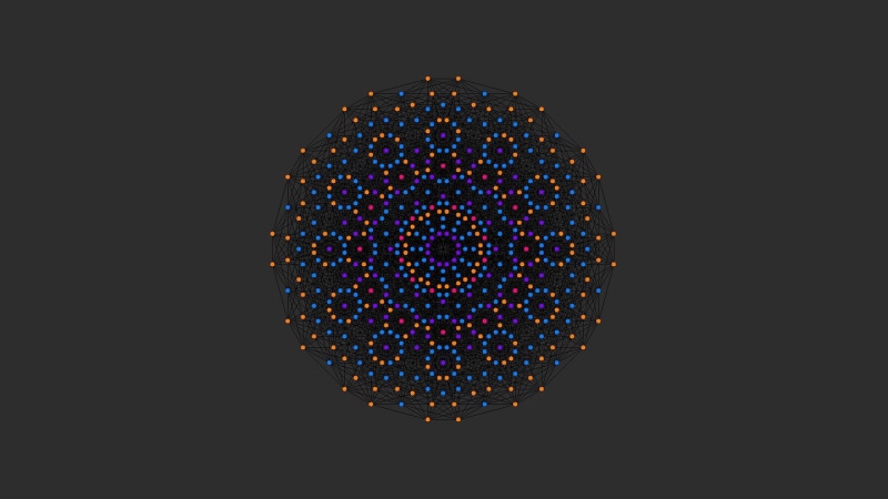abstract, background, blue, purple, 1080P, round, simple background, placemat, shapes, symmetry, colorful, yellow, simple