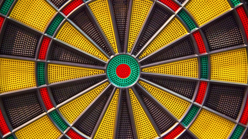 darts, indoors, pattern, geometric shape, ball, shape, symmetry, sport, brown, dartboard, leisure games, yellow, colorful, backgrounds, ceiling, repetition
