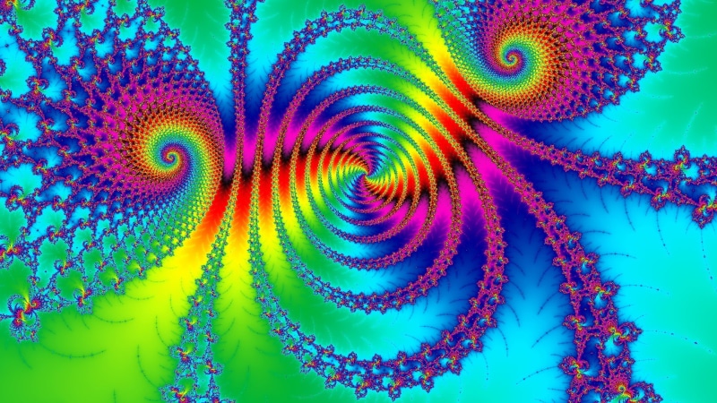 multi colored, backgrounds, no people, fractal, nature, close-up, pink, decoration, floral pattern, blue, vibrant color, psychedelic, wallpape, 1080P
