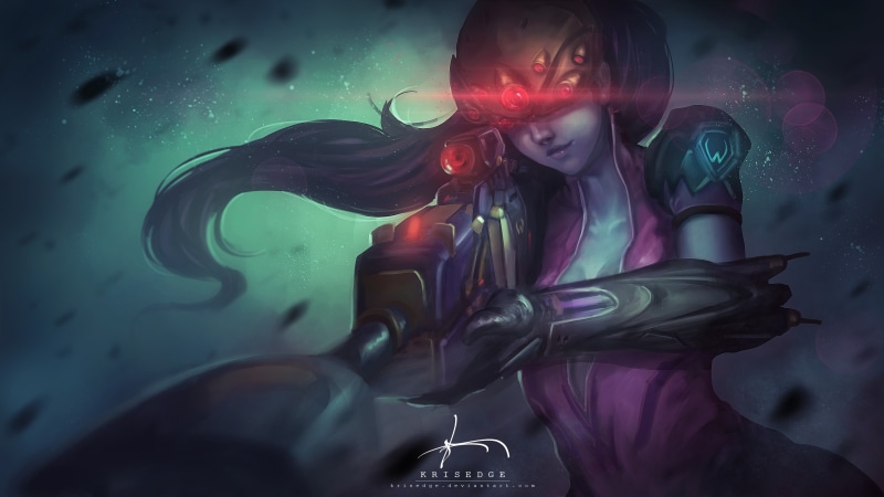 adult, young women, Widowmaker (Overwatch), holding, beautiful woman, headshot, one person, 4K, character, digital composite, young adult, woman