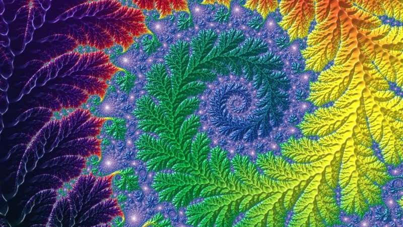 growth, abundance, vortex, abstract art, psychedelic art, freshness, fern, multicolored, outdoors, fractal art, no people, backgrounds, green color, beauty in nature