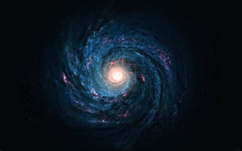 Blue, Sci Fi, Galaxy, Swirl, Vortex, Light, 1080P, Space