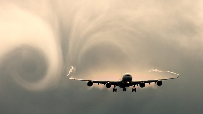 aircraft, flying, 2K, vehicle, wing tips, airplane, vortex