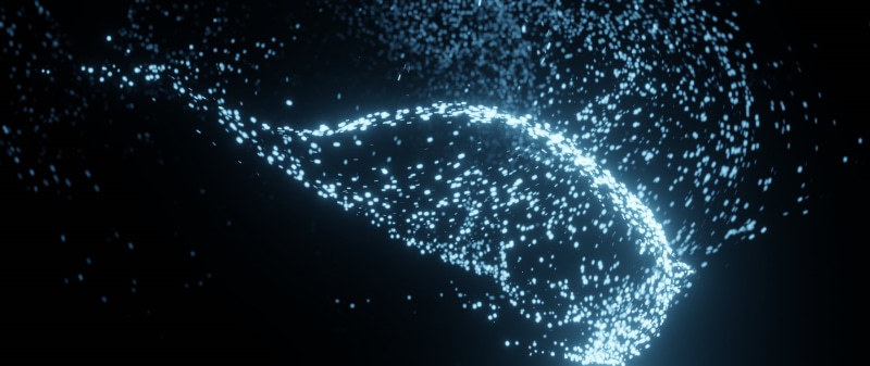 2K, Blender, 3D Abstract, CGI, dark, floating particles