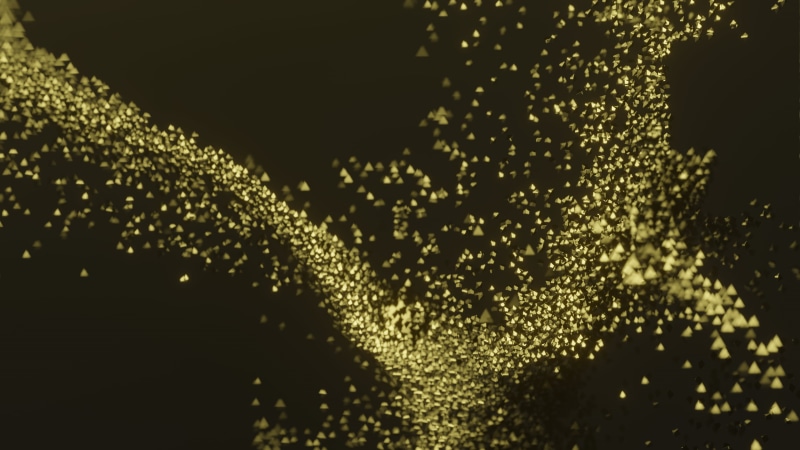 4K, 3D Abstract, floating particles, Blender