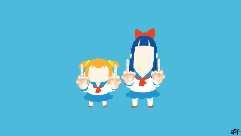 Anime, Pipimi (Pop Team Epic), 1080P, Popuko (Pop Team Epic), Pop Team Epic