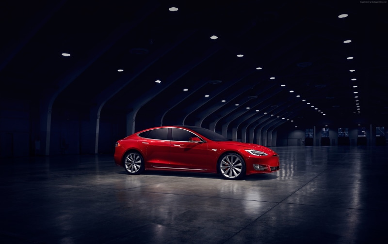 Elon Musk, red, 2K, electric cars, Tesla Model S P90D