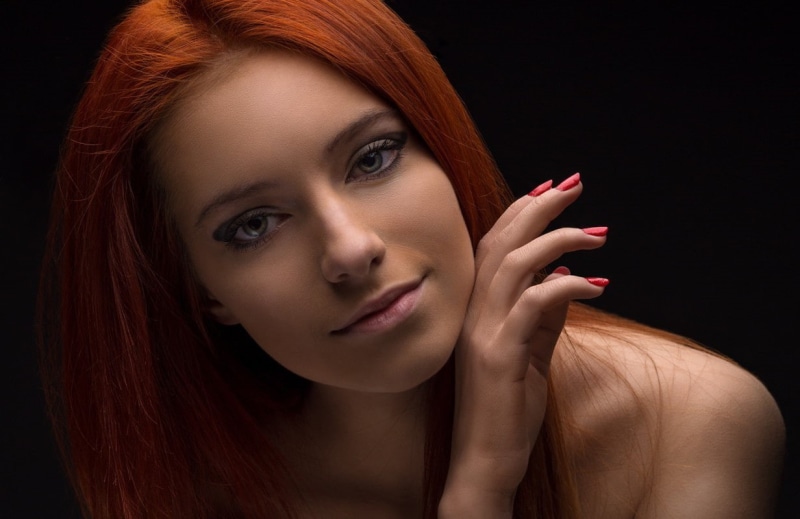 redhead, long, hair, 480P, long hair, brunettes, women, face