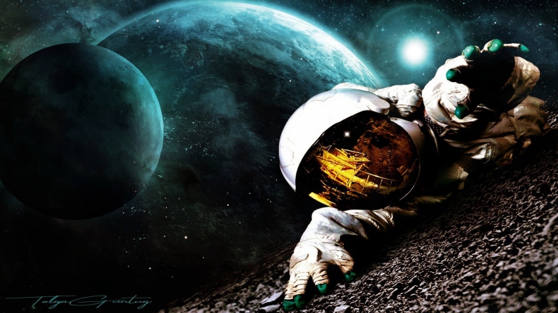 science, close-up, metal, night, photo manipulation, no people, planet - space, digital art, old, astronomy, star - space, sky, artwork, 1080P, stars