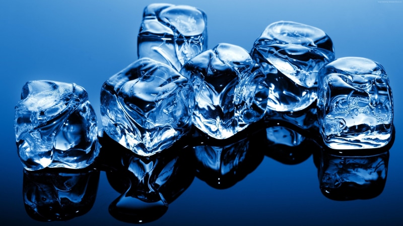 4K, cubes, ice cubes, blue background, group of objects, colored background, shiny, luxury, indoors, close-up, purity, studio shot, wealth, transparent