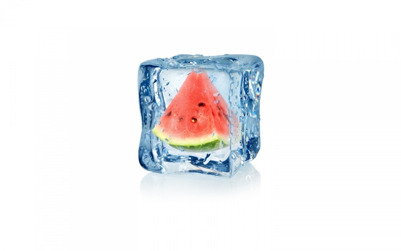 ice cube, ice, 2K, cube, watermelon, fruit, frozen